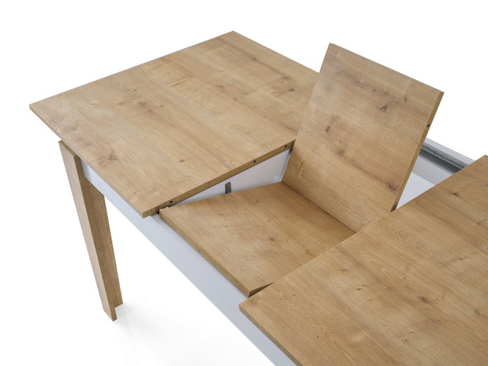 Hanah Home Mesa de Comedor Extensible Roble y Blanco